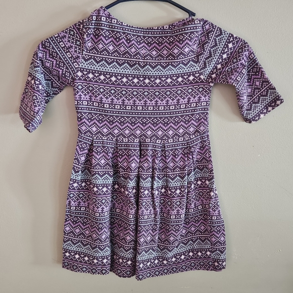 Adorable Purple Quarter Sleeve Dress Sz xs 4-5 by Faded Glory - Picture 3 of 4